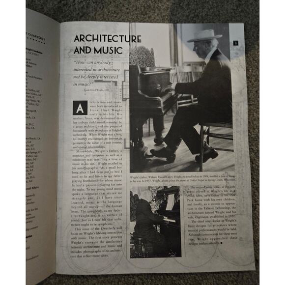 Vintage Frank Lloyd Wright Quarterly Spring 1998 Volume 9 No 2 with Extra Insert - Picture 7 of 8
